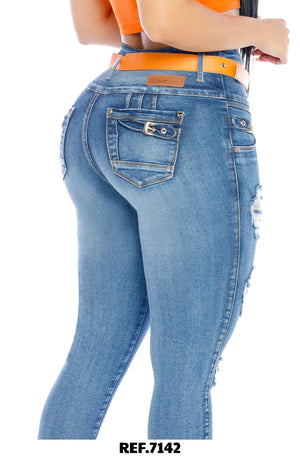 Ref. 006 -7142 Jeans Colombianos Push Up - Ropa Colombiana