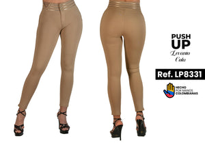Ref. 003 -LP8331 Hermoso Jeggings Tres Botones, Cintura Decorada de Moda - Ropa Colombiana