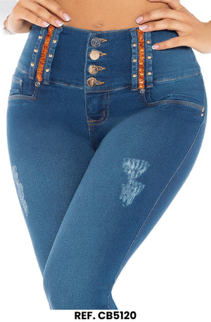 Ref. 041 -CB5120 Jean colombiano push up - Ropa Colombiana