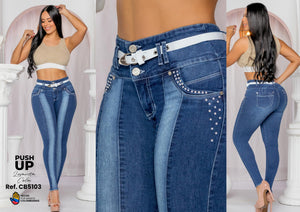 Ref. 041 -CB5103 Jean colombiano push up - Ropa Colombiana