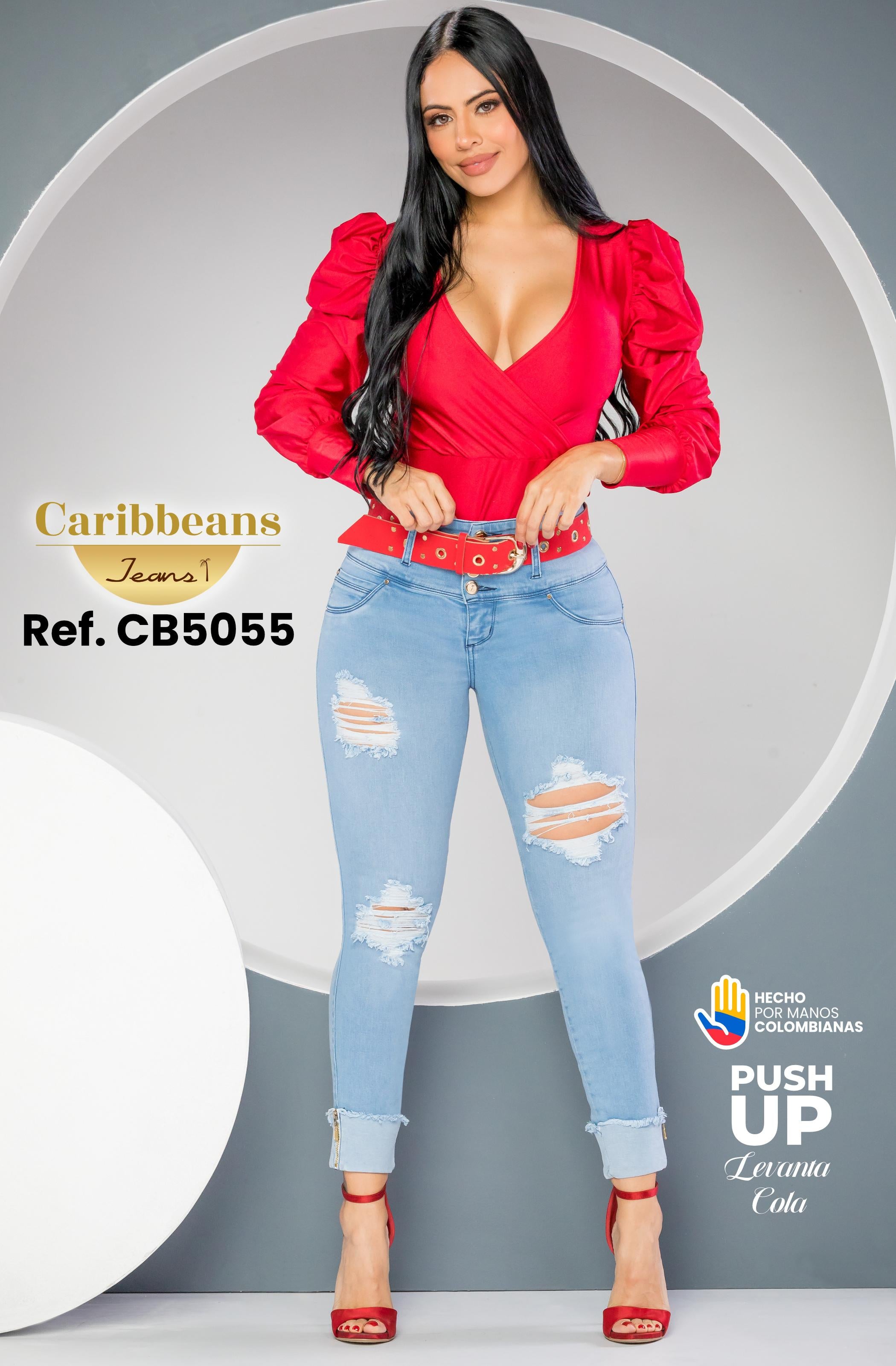 Ref. 041 -CB5055 Jean Levanta cola de moda - Ropa Colombiana