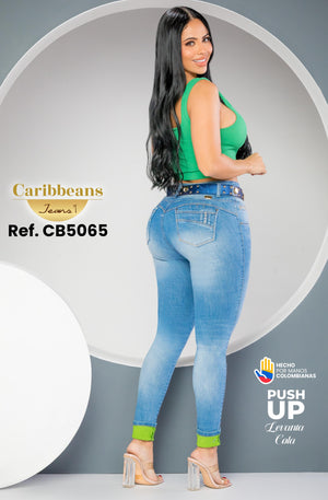 Ref. 041 -CB5065 Jean Colombiano Levantacola - Ropa Colombiana