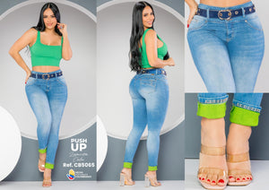 Ref. 041 -CB5065 Jean Colombiano Levantacola - Ropa Colombiana