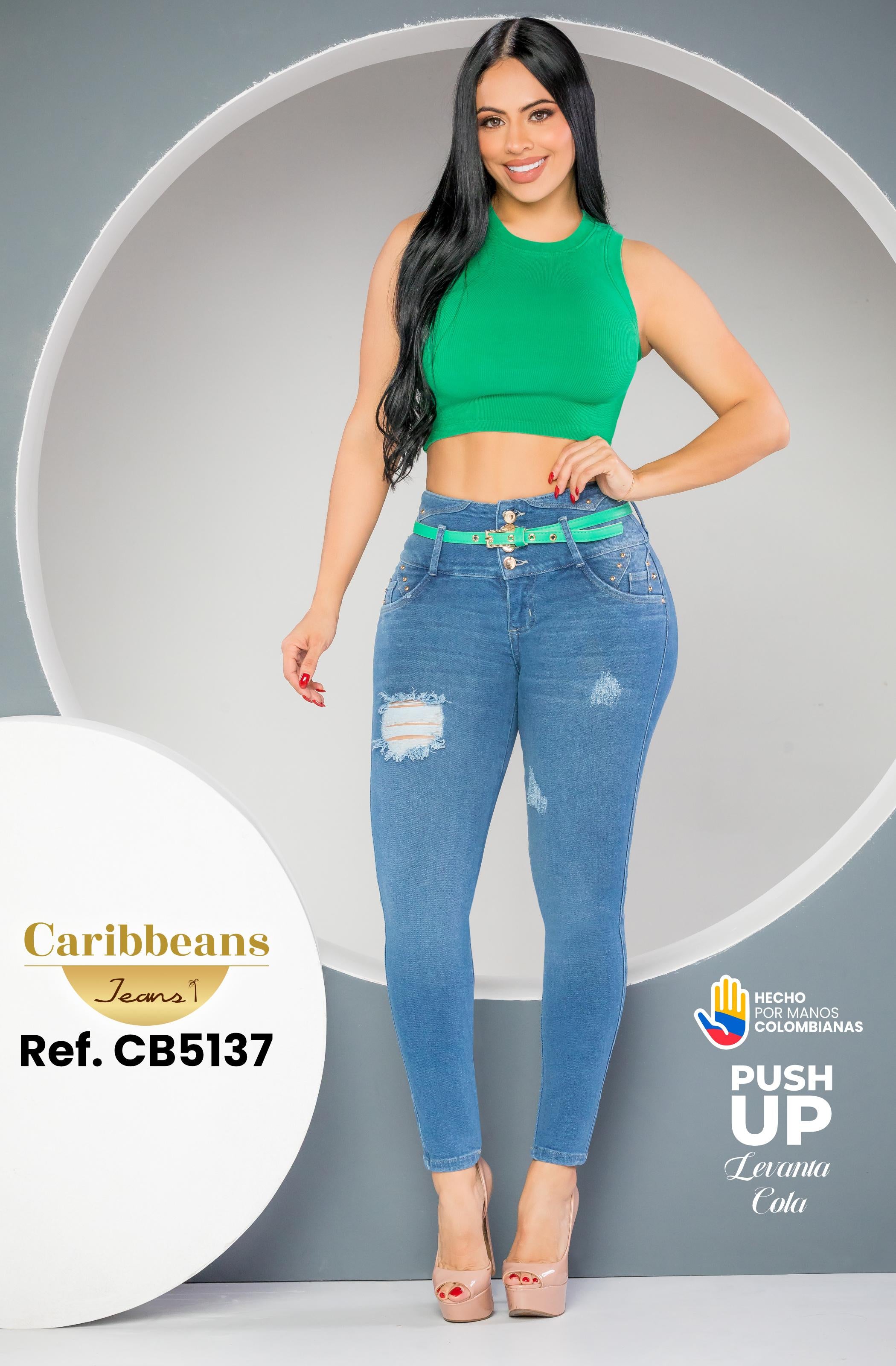 Ref. 041 -CB5137 Jean Push Up Colombiano - Ropa Colombiana