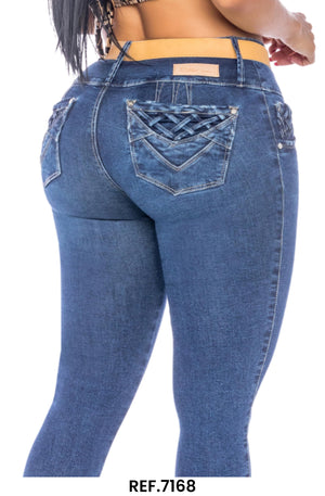 Ref. 006 -7168 Jeans Colombianos Levantacola - Ropa Colombiana
