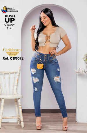 Ref. 041 -CB5072 Pantalón Vaquero Push Up para Dama - Ropa Colombiana
