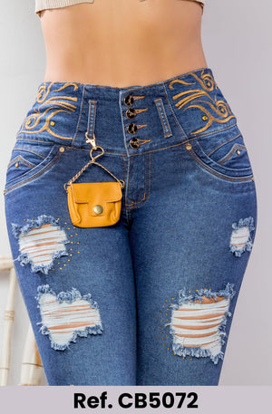 Ref. 041 -CB5072 Pantalón Vaquero Push Up para Dama - Ropa Colombiana