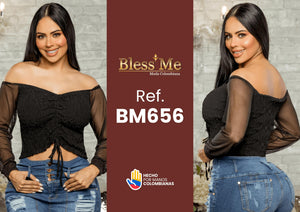 Ref. 071 -BM656 Blusa colombiana Bless me - Ropa Colombiana