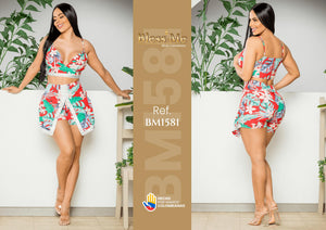 Ref. 058 -BM1581 Conjunto colombiano short - Ropa Colombiana