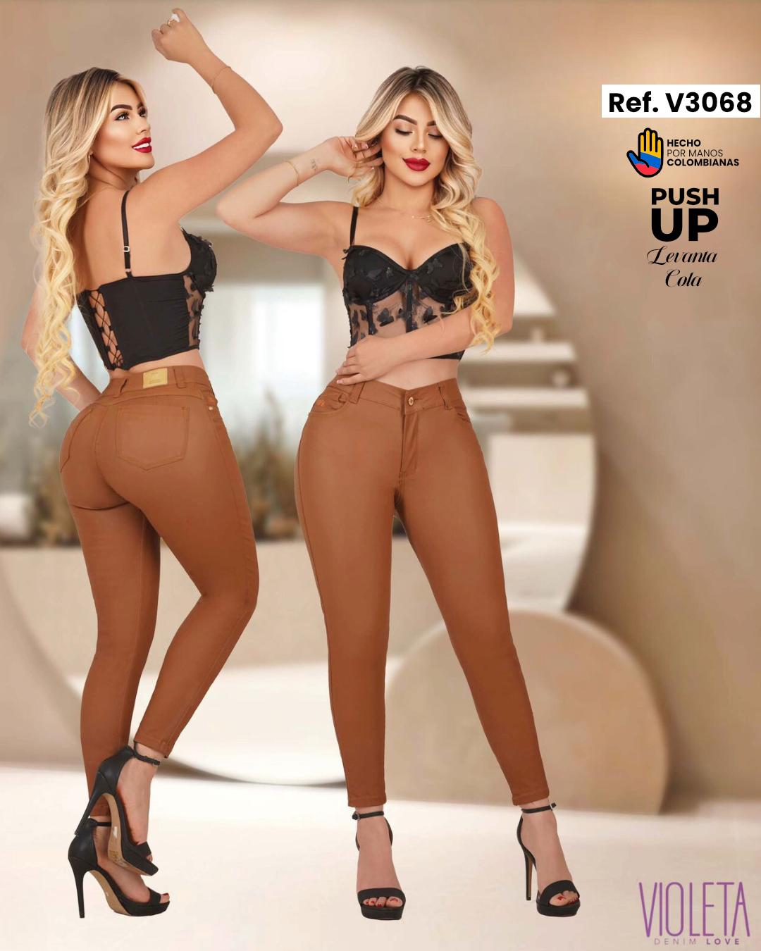 Ref. 441114 -V3068 Pantalón para dama tipo cuero - Ropa Colombiana