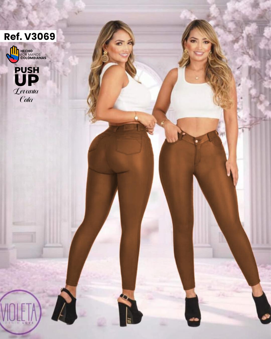 Ref. 441114 -V3069 Pantalón para dama tipo cuero - Ropa Colombiana