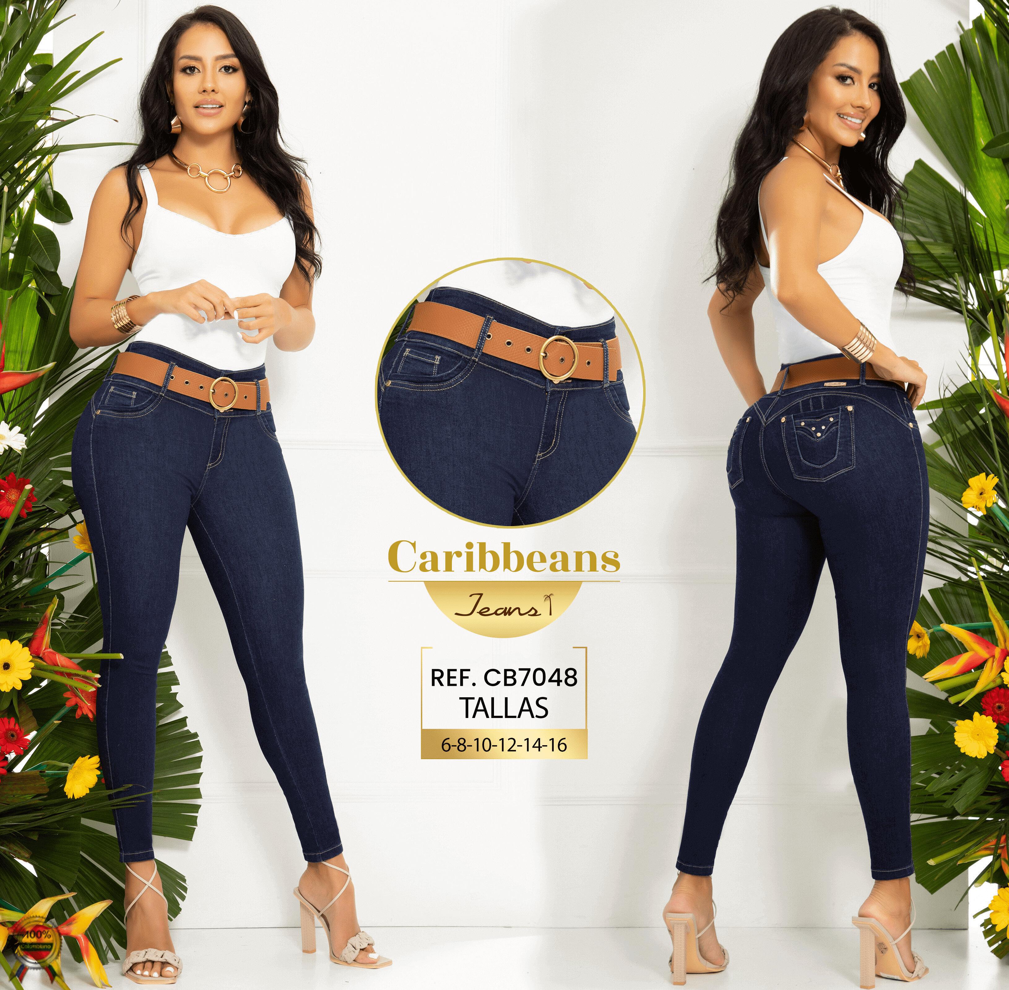 Ref. 063 -CB7048 Jean Colombiano Levantacola - Ropa Colombiana