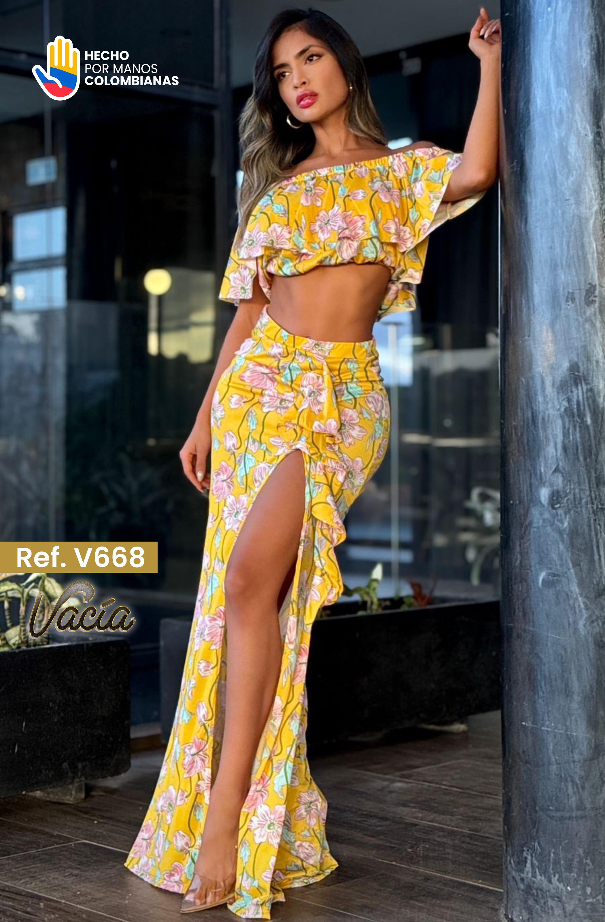 Ref. 049 -V668 Conjunto largo - Ropa Colombiana