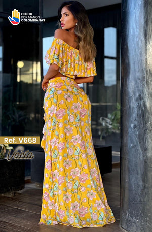 Ref. 049 -V668 Conjunto largo - Ropa Colombiana