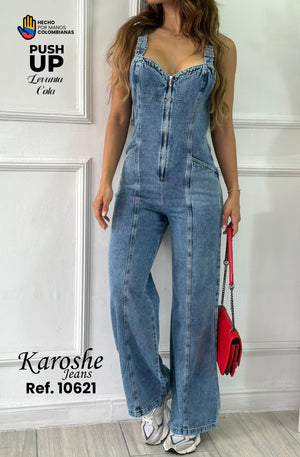 Ref. 120554 -K10621 Overol Peto Push Up Levantacola - Ropa Colombiana