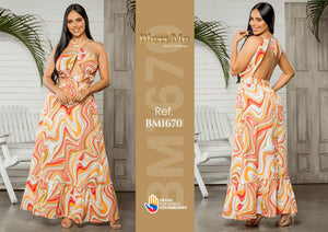 Ref. 058 -BM1670 Vestido de Fiesta Largo - Ropa Colombiana