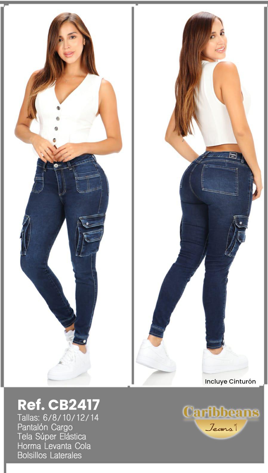 Ref. 041 -CB2417 Jean Push Up Tipo Cargo