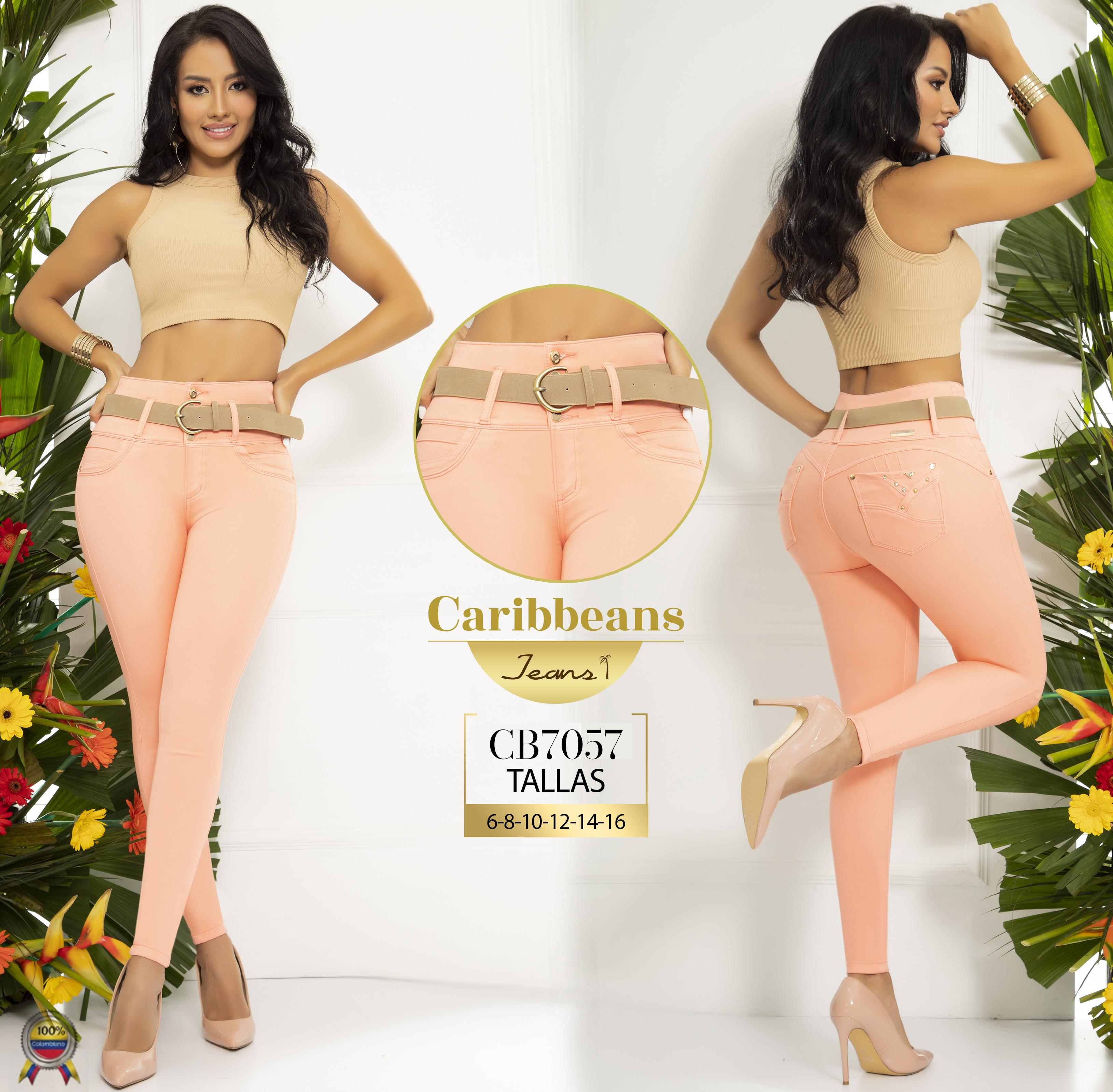 Ref. 063 -CB7057 Jean Colombiano Levantacola - Ropa Colombiana
