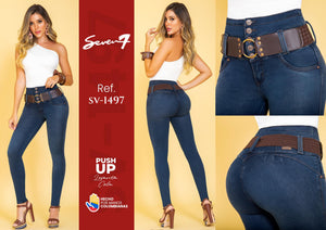 Ref. 053 -SV-1497 Jean Colombiano Push Up sin bolsillos - Ropa Colombiana