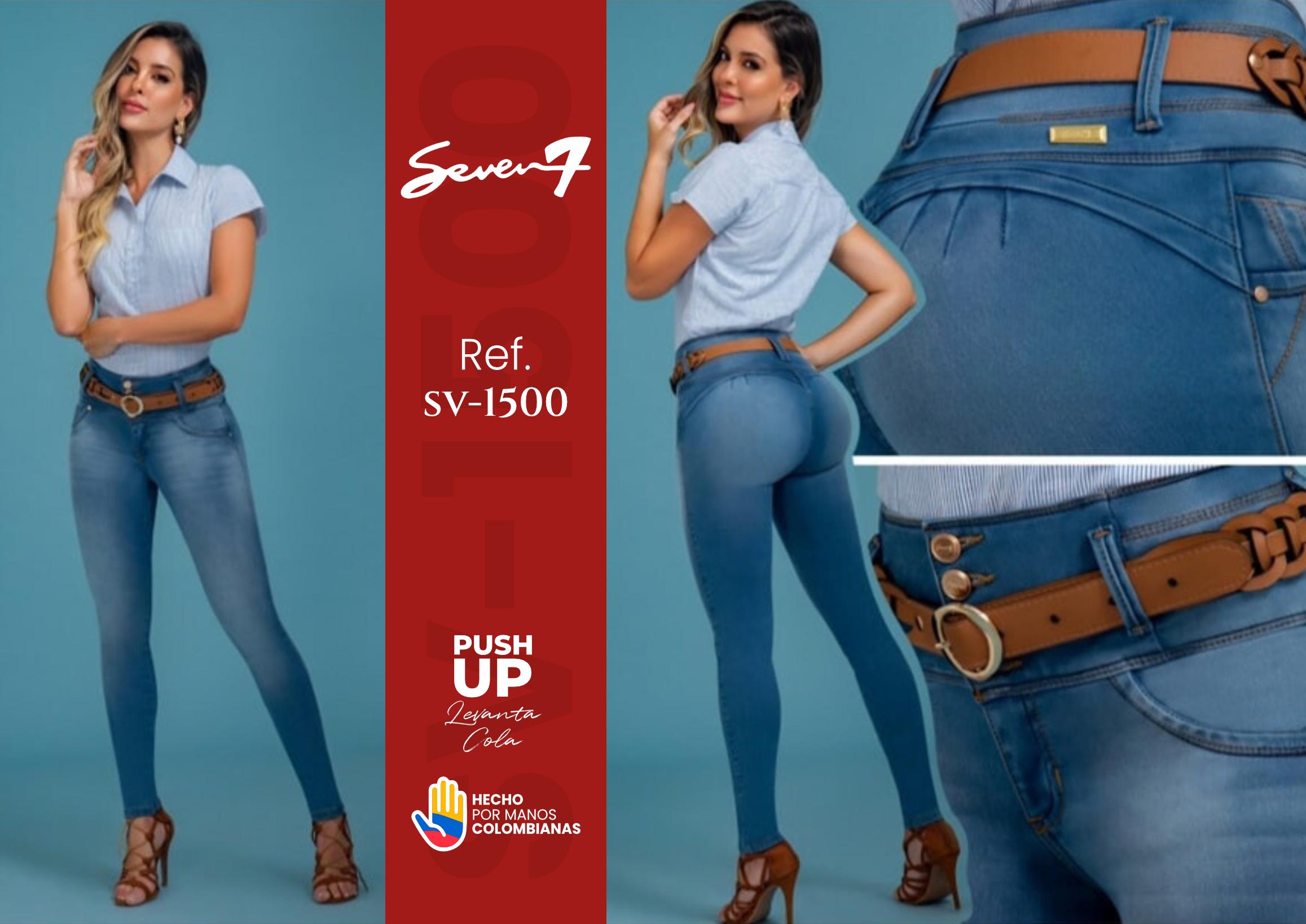 Ref. 053 -SV-1500 Jean Colombiano Push Up sin bolsillos - Ropa Colombiana