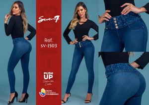 Ref. 053 -SV-1503 Jean Colombiano Push Up sin bolsillos - Ropa Colombiana