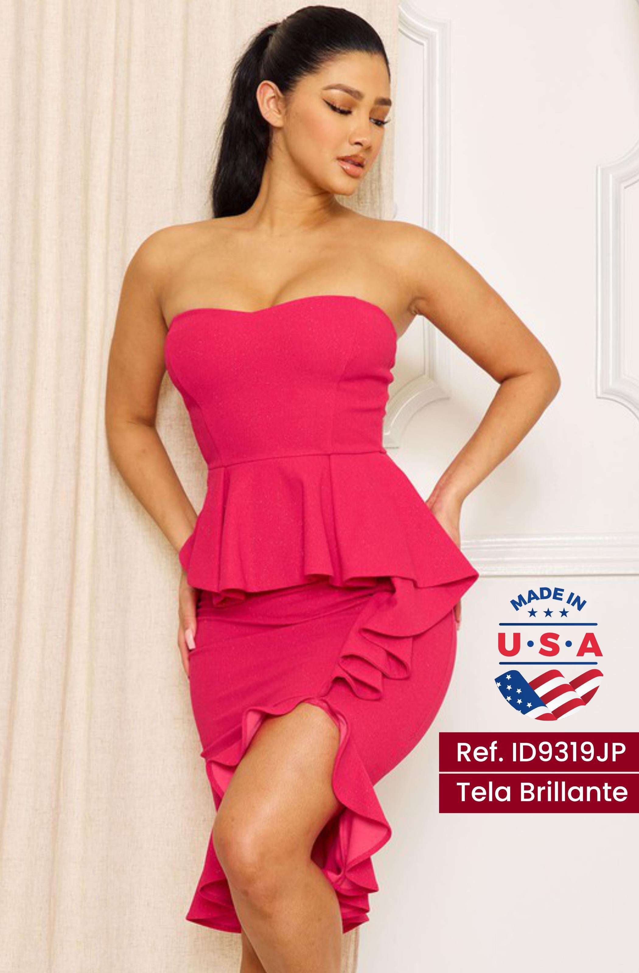 Ref. 003 -ID9319JP Vestido de Fiesta Corto - Ropa Colombiana