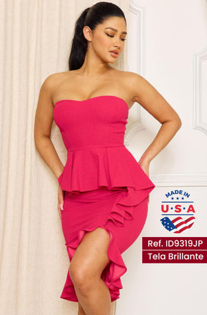 Ref. 003 -ID9319JP Vestido de Fiesta Corto - Ropa Colombiana