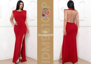 Ref. 003 -IDM9610SP Vestido de Fiesta Largo - Ropa Colombiana