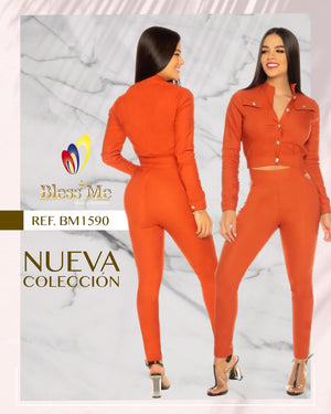 Ref. 058 -BM1590 Conjunto colombiano elegante - Ropa Colombiana