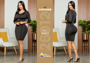 Ref. 004 -26012 VESTIDO CASUAL MANGA LARGA - Ropa Colombiana