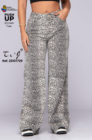 Ref. 033 -22107729JEAN JEAN COLOMBIANO ANIMAL PRINT - Ropa Colombiana
