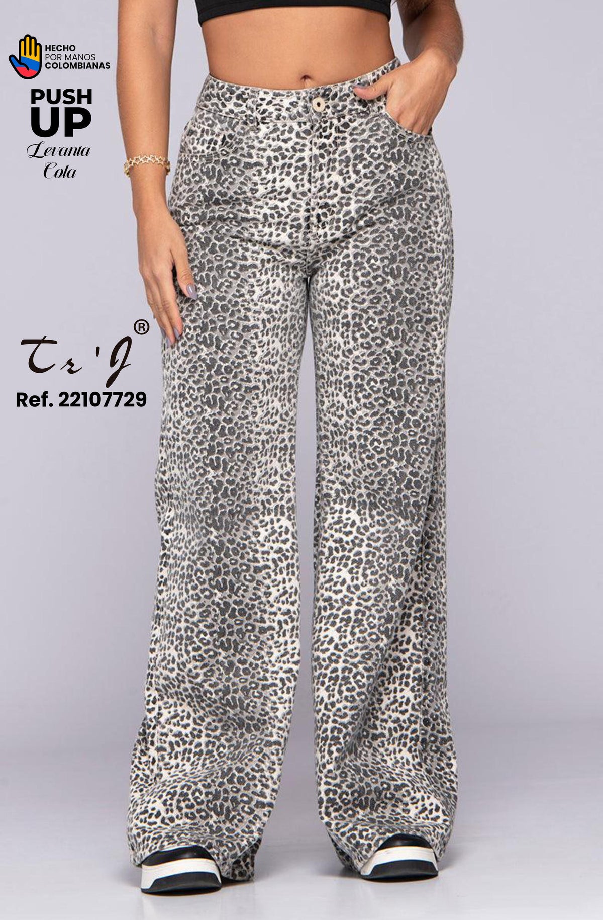 22107729 JEAN COLOMBIANO ANIMAL PRINT