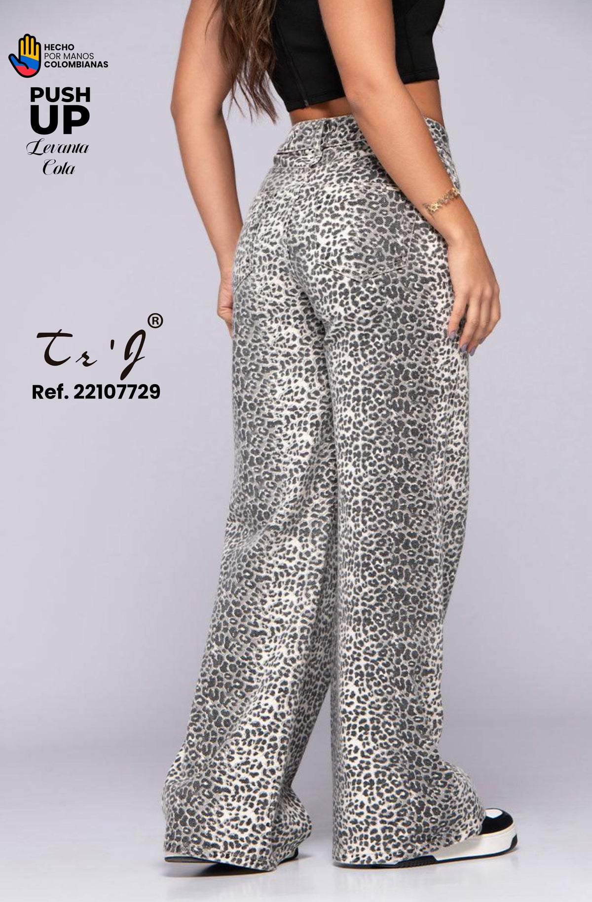 22107729 JEAN COLOMBIANO ANIMAL PRINT