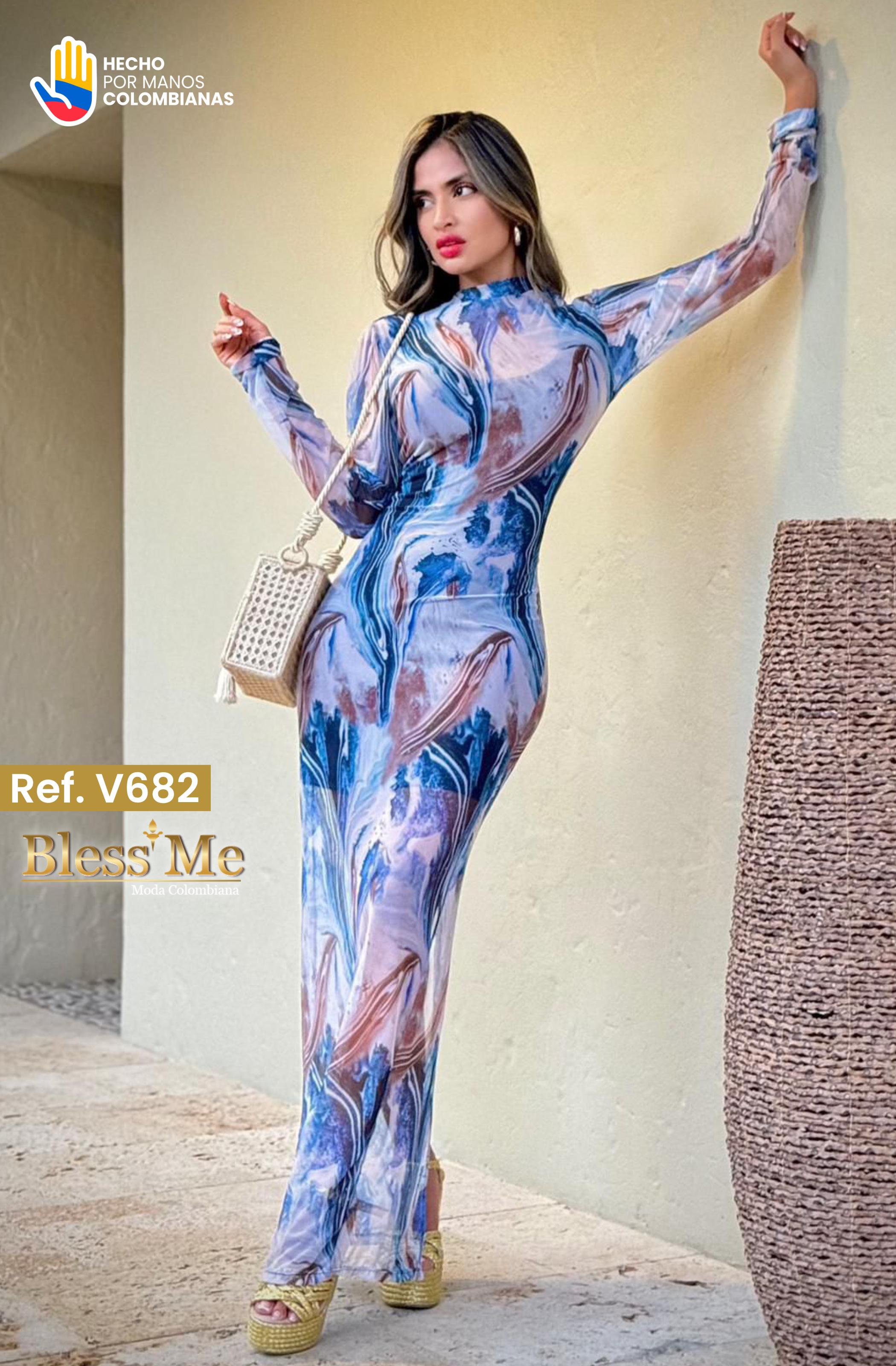 Ref. 87452 -V682 Vestido de Fiesta Largo