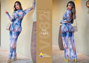 Ref. 87452 -V682 Vestido de Fiesta Largo - Ropa Colombiana