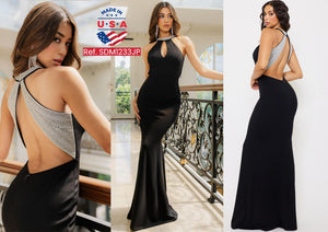 Ref. 003 -SDM1233JP Vestido de Fiesta Largo - Ropa Colombiana