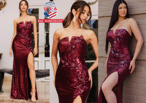 Ref. 003 -SDM1282SP Vestido de Fiesta Largo - Ropa Colombiana