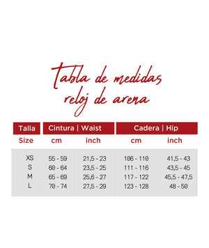 Ref. 019 -RA002 Faja colombiana reloj de arena con varillas - Ropa Colombiana