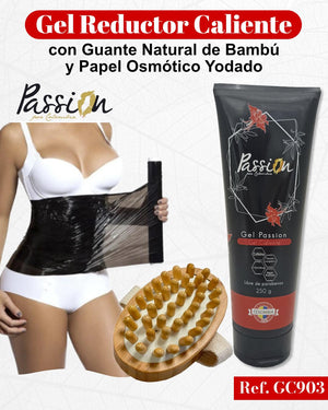 Ref. 030 -GC903 Rollo Guante Kit GEL caliente colombiano con GUANTE de bambu y ROLLO osmotico yodado - Ropa Colombiana