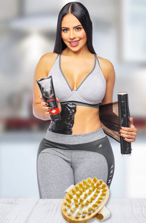 Ref. 030 -GC903 Rollo Guante Kit GEL caliente colombiano con GUANTE de bambu y ROLLO osmotico yodado - Ropa Colombiana