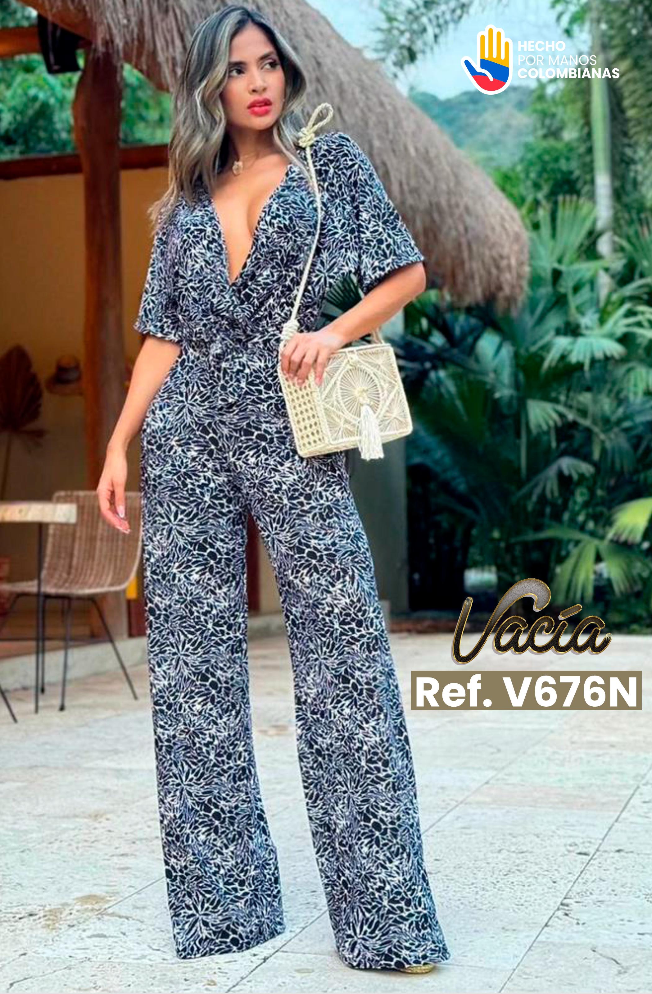 Ref. 049 -V676N Enterizo de Fiesta Largo - Ropa Colombiana