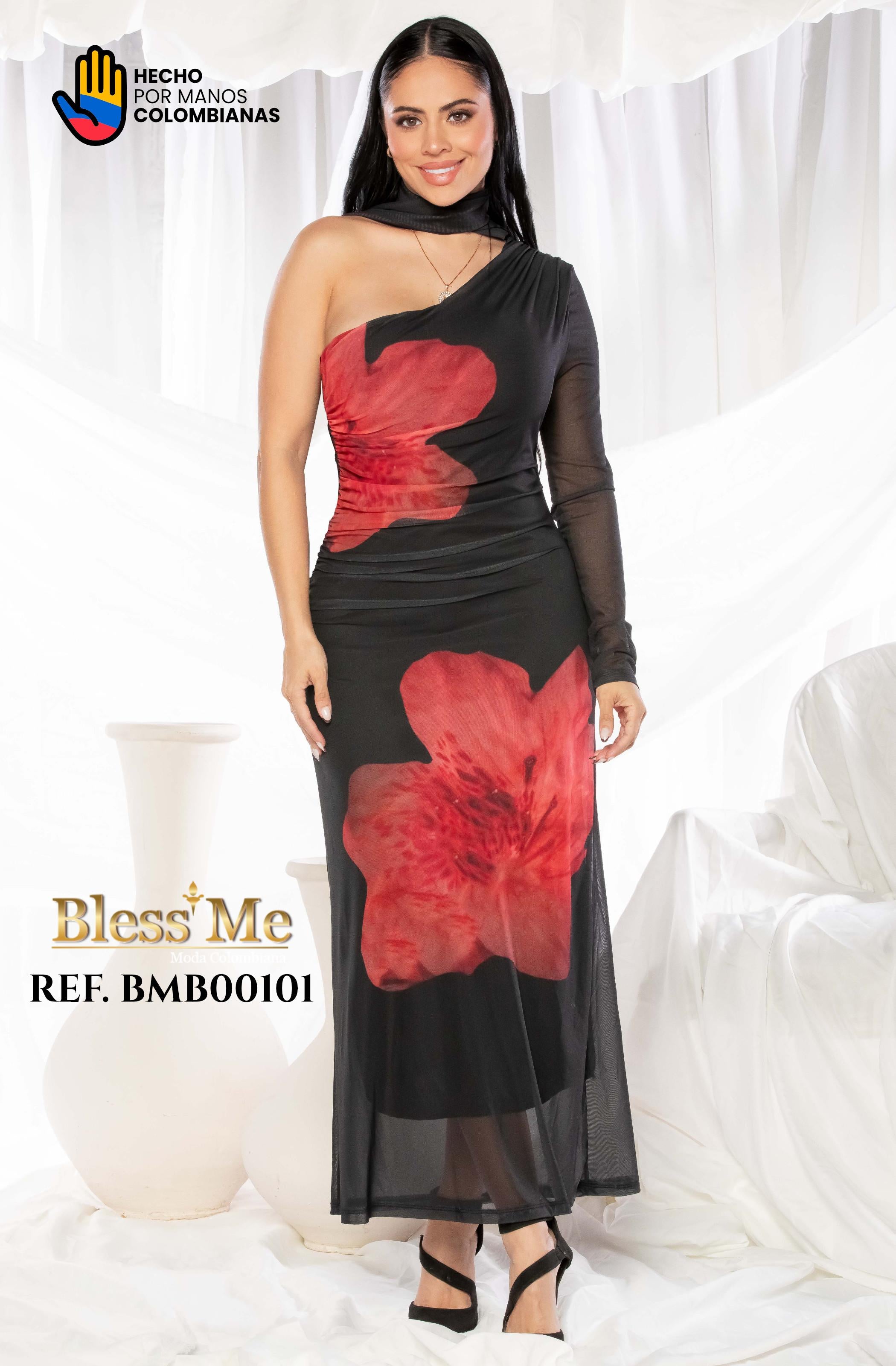 Ref. 5214002 -BMB00101 Vestido de Fiesta Colombiano - Ropa Colombiana