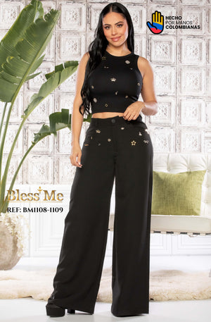 Ref. 5214002 -BM1108-1109 Conjunto largo colombiano con estilo - Ropa Colombiana