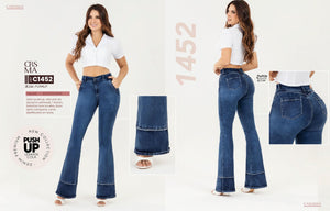 Ref. 070 -C1452 Jean colombiano campana doble costura - Ropa Colombiana