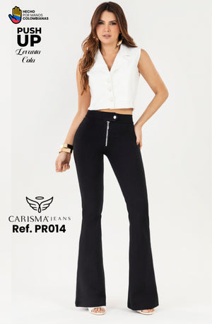 Ref. 070 -PR014 Pantalón colombiano con corte campana y realce perfecto - Ropa Colombiana