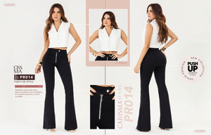 Ref. 070 -PR014 Pantalón colombiano con corte campana y realce perfecto - Ropa Colombiana