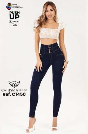 Ref. 070 -C1450 Jean Colombiano 5 Botones Realce Total - Ropa Colombiana