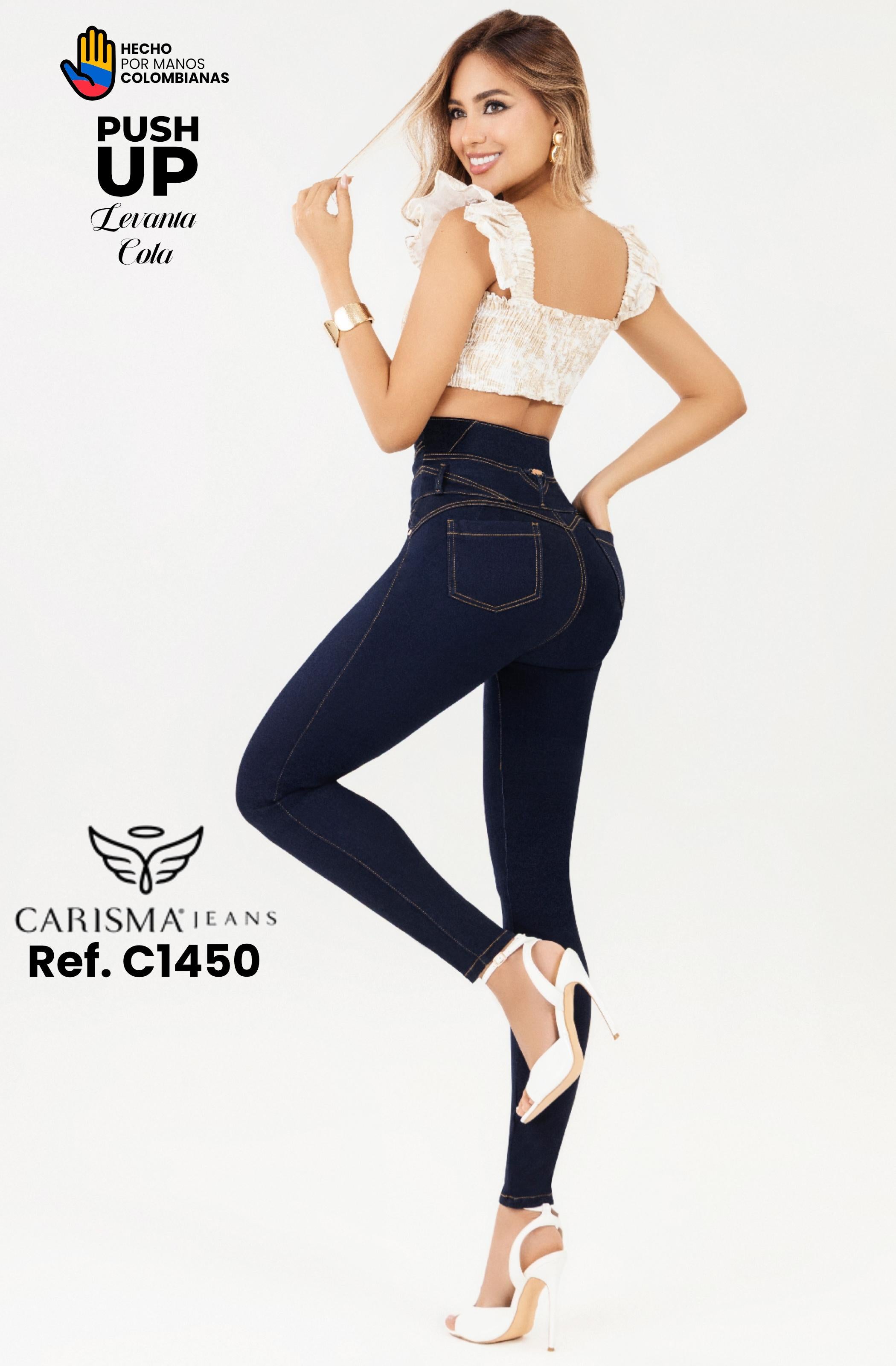 Ref. 070 -C1450 Jean Colombiano 5 Botones Realce Total - Ropa Colombiana