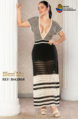 Ref. 5214002 -BM2868 Vestido de Fiesta Largo - Ropa Colombiana
