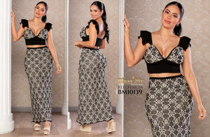 Ref. 5214002 -BM10139 Conjunto de blusa y falda larga - Ropa Colombiana